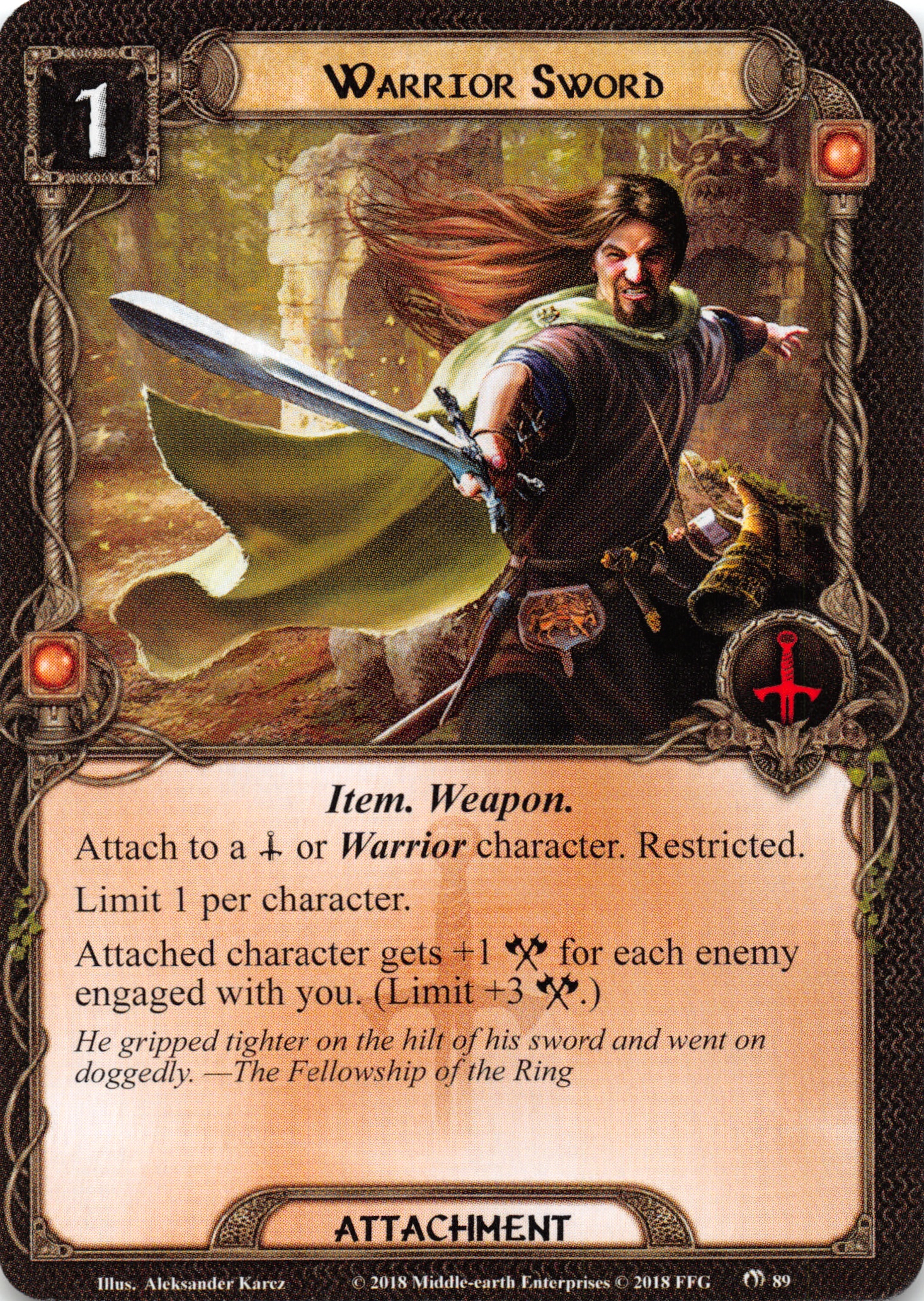 2x Blade Mastery #032 Lord of the Rings LCG 